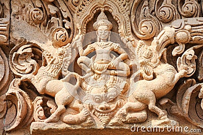 Artwork detail of Prasat Muang Tam temple, Thailand Stock Photo