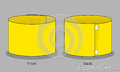 Blank Yellow Armband Captain Template Vector Illustration