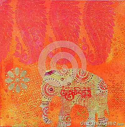 Artwork indian style Stock Photo