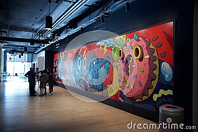 Artwork inside the Crosstown Concourse, Memphis, Tennessee Editorial Stock Photo