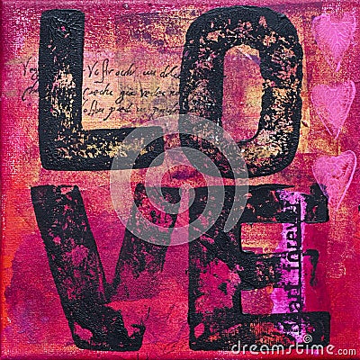 Artwork with love Stock Photo