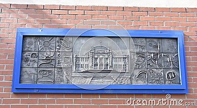 Art Work Piece at Gaston Park Library, Memphis, TN Editorial Stock Photo