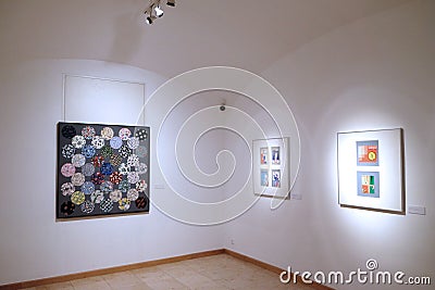 Artwork at the Vasarely Museum in Pecs Hungary Editorial Stock Photo