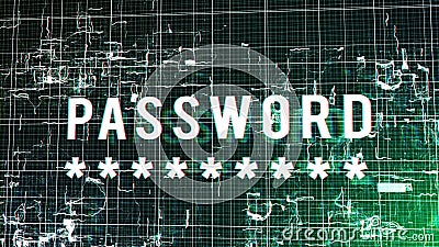 Digital Futuristic Password Illustration Stock Photo