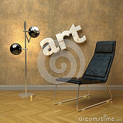 Arty modern interior Stock Photo