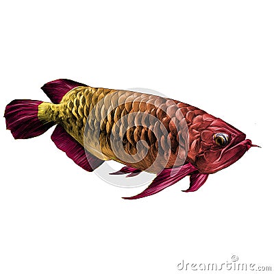 Aruana fish sketch vector Vector Illustration