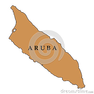 Aruba map icon Vector Illustration