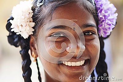 Portrait of student girl in public school Editorial Stock Photo