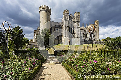 Arundel castle gardens Stock Photo