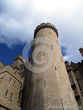 Arundel Castle Tower Stock Photo