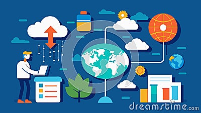 As climate data collection ods become more advanced so too do the corresponding models used to predict and visualize Vector Illustration