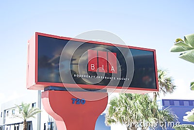 Bia Boudeaux Insurance Agency, Daytona Beach, Florida Editorial Stock Photo