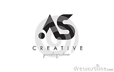 AS Letter Logo Design with Creative Modern Trendy Typography. Vector Illustration