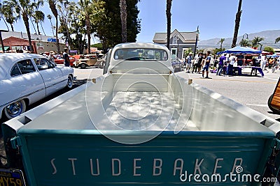 Two-Tone 1959 Studebaker Pick Up Truck, 4. Editorial Stock Photo