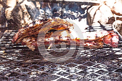 Asado barbecue Argentina Stock Photo