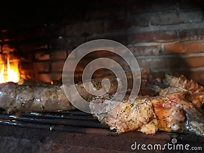 Asado on the Grill Stock Photo
