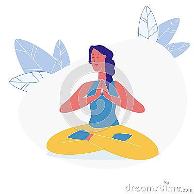 Asana, Yoga Exercise Flat Vector Illustration Vector Illustration