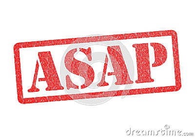 ASAP Rubber Stamp Stock Photo