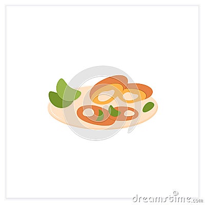 Asari clams flat icon Vector Illustration