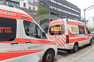 ASB Arbeiter Samariter Bund ambulance Editorial Stock Photo