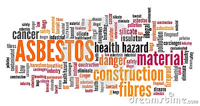 Asbestos construction material Stock Photo