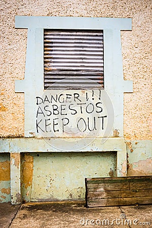 Asbestos hazard Stock Photo