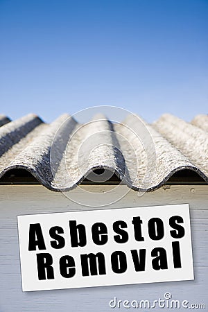 Asbestos removal concept image Stock Photo