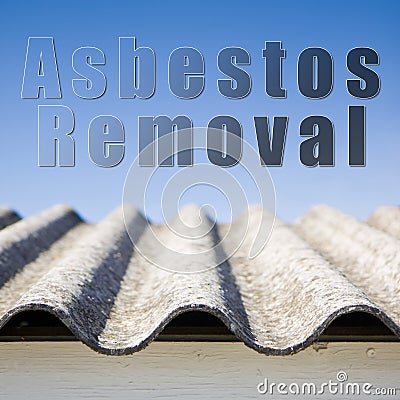 Asbestos removal concept image Stock Photo