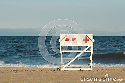 Asbury Park New Jersey Lifeguard Chair Editorial Stock Photo