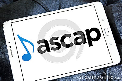 ASCAP , American Society of Composers, Authors and Publishers logo Editorial Stock Photo