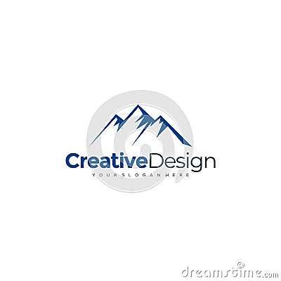 ASCEND MOUNTAINS LOGO LETTER A LOGO MOUNTAINS Vector Illustration