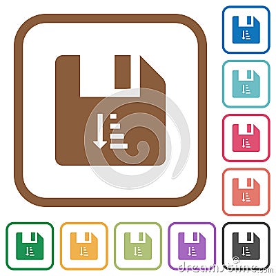 Ascending file sort simple icons Stock Photo