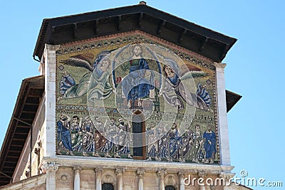 Ascension of Christ the Saviour - San Frediano Church in Lucca, Italy. Stock Photo