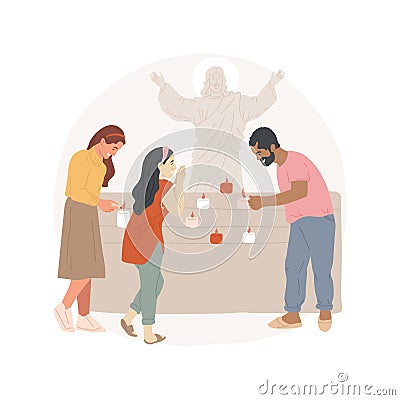 Ascension Day isolated cartoon vector illustration. Vector Illustration