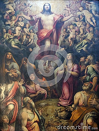 Ascension of Jesus Christ, Basilica di Santa Croce in Florence Stock Photo