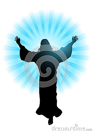 Ascension of Jesus Christ Vector Illustration