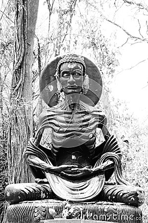 Asceticism Buddha Statue Stock Photo