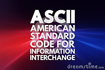 ASCII - American Standard Code for Information Interchange acronym Stock Photo
