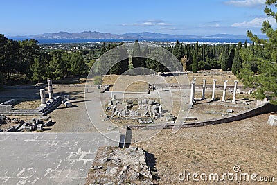 Asclepio at Kos island in Greece Stock Photo