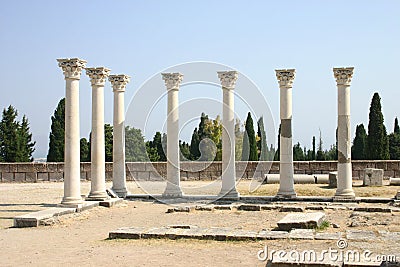 Asclepion, Hippocrates medical school, Kos, Greece Stock Photo