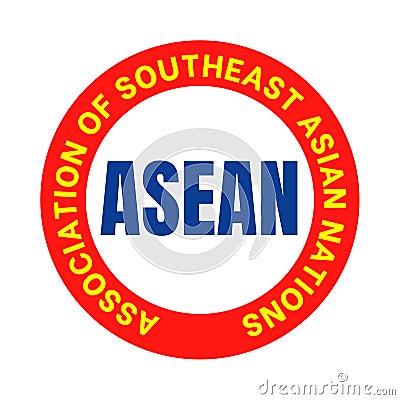 ASEAN, association of southeast asian nations symbol icon Cartoon Illustration