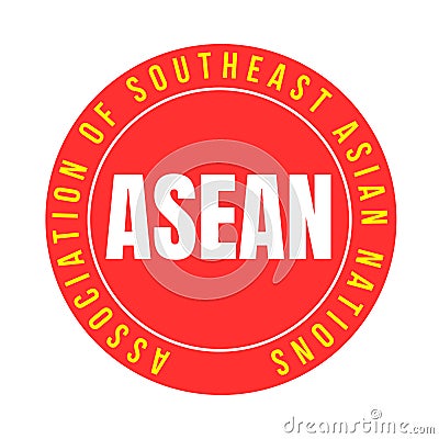 ASEAN association of southeast asian nations symbol icon Cartoon Illustration