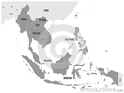 ASEAN Economic Community, AEC, map. Vector Illustration