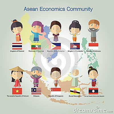 Asean Economics Community(AEC) eps10 format Vector Illustration