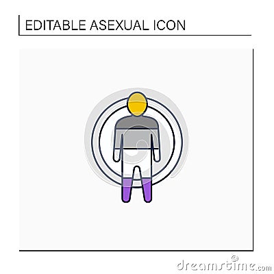 Asexual line icon Vector Illustration
