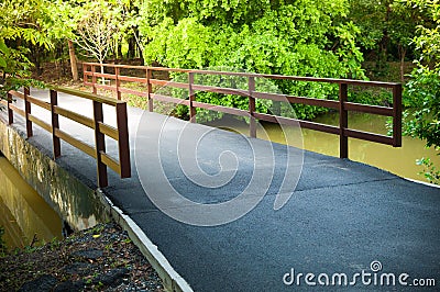 Asfalt road bridge pathway Stock Photo