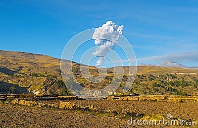 Sabancaya Volcano Ash Cloud, Peru Stock Photo