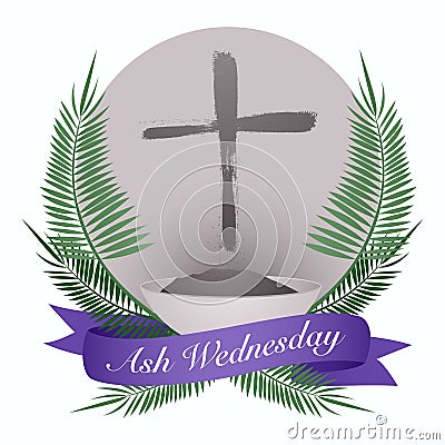 Ash Wednesday Icon Vector Illustration