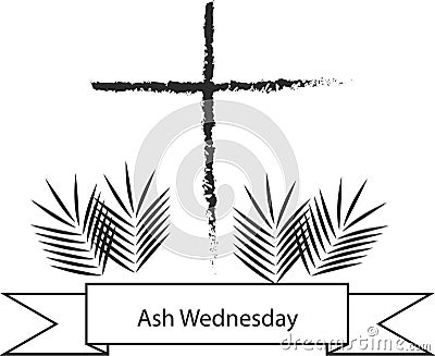 Ash Wednesday icon, Ash Wednesday celebration black vector icon Stock Photo