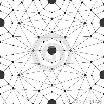 Ashburn Data Center Digital Ecosystem Model. Geometric pattern. Vector. Vector Illustration